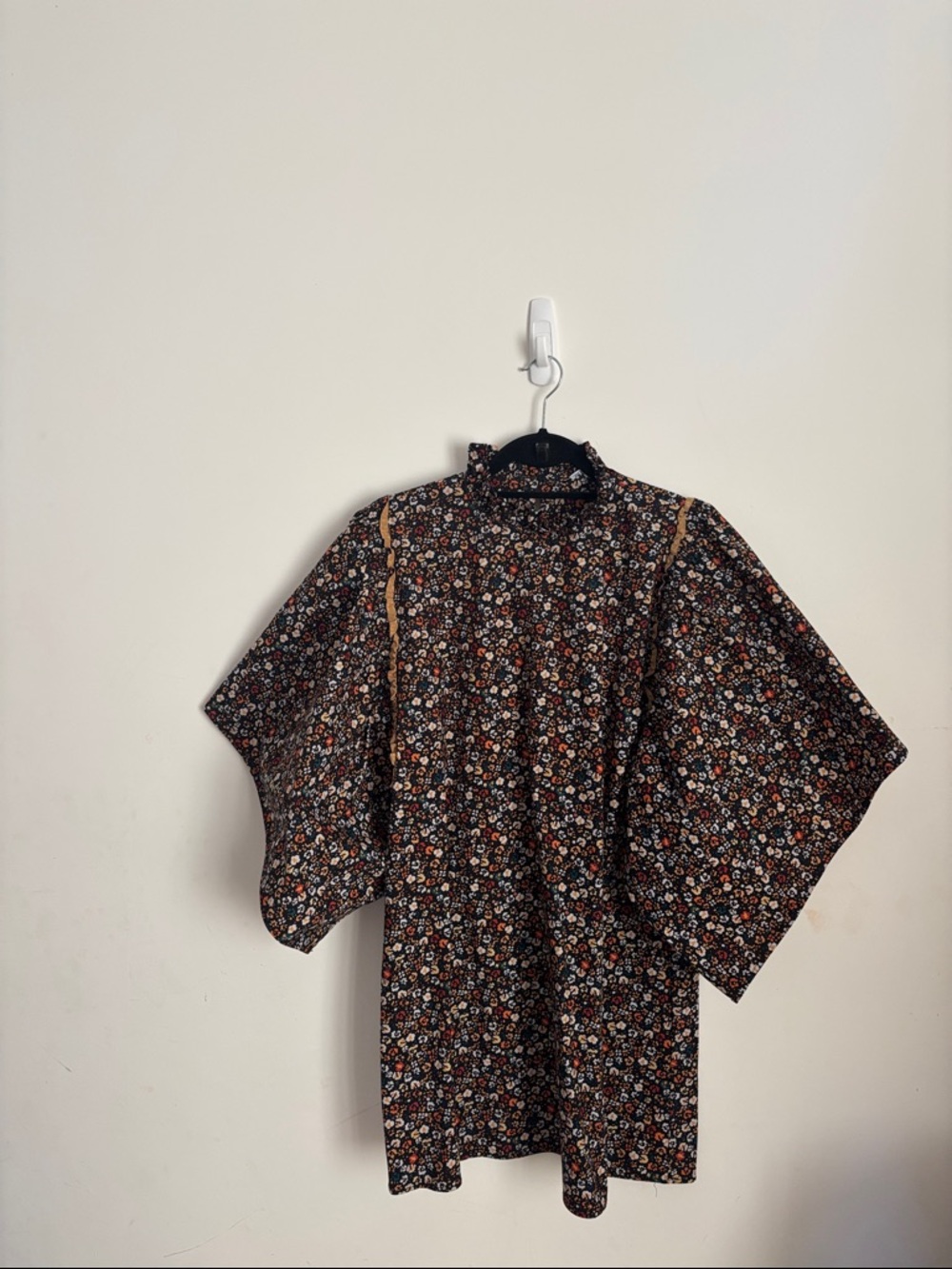 Zara Floral High-Neck Mini Dress